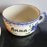 Bowl and plate in Pozzi earthenware