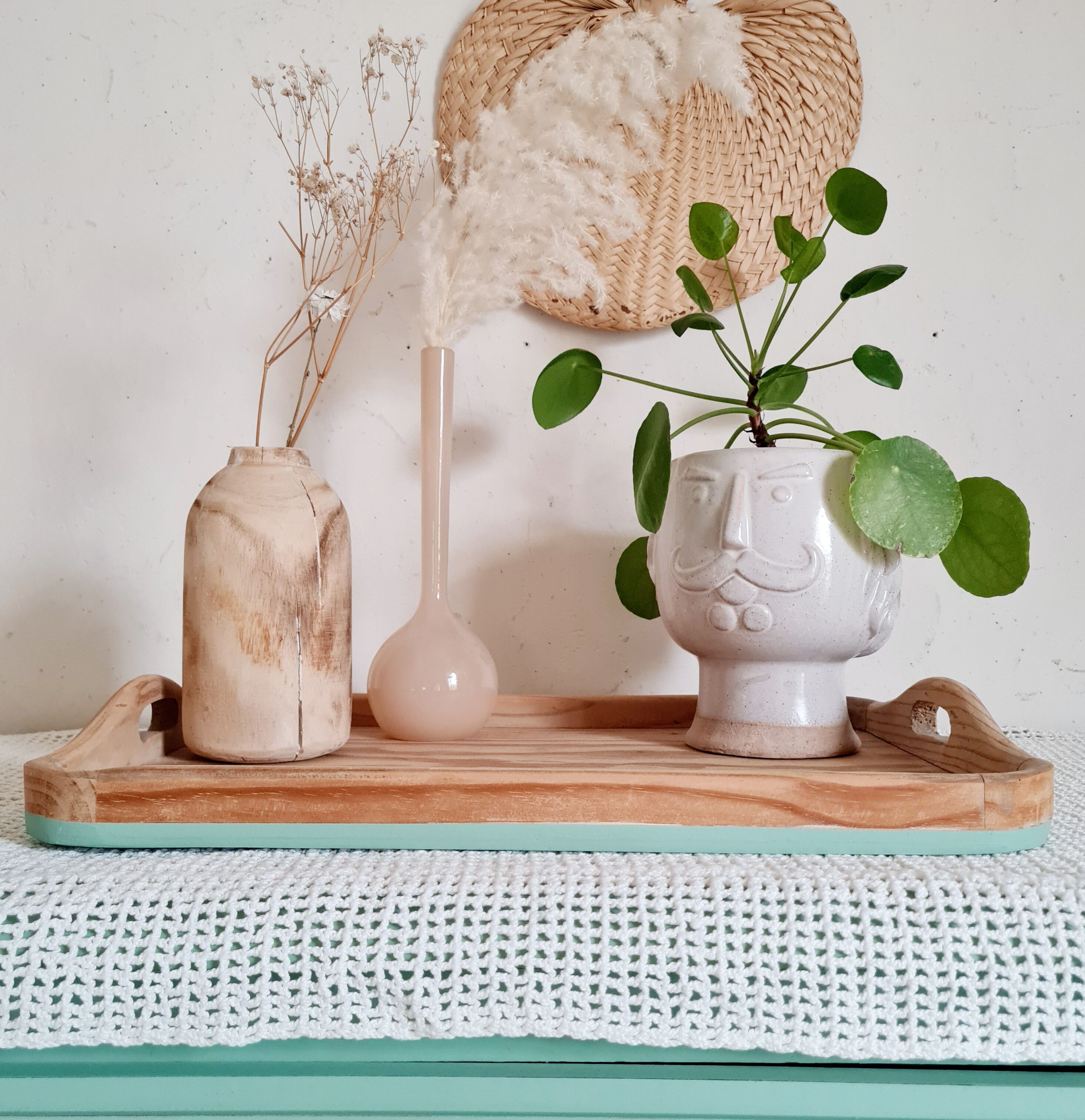 Old wood top with handles renovated