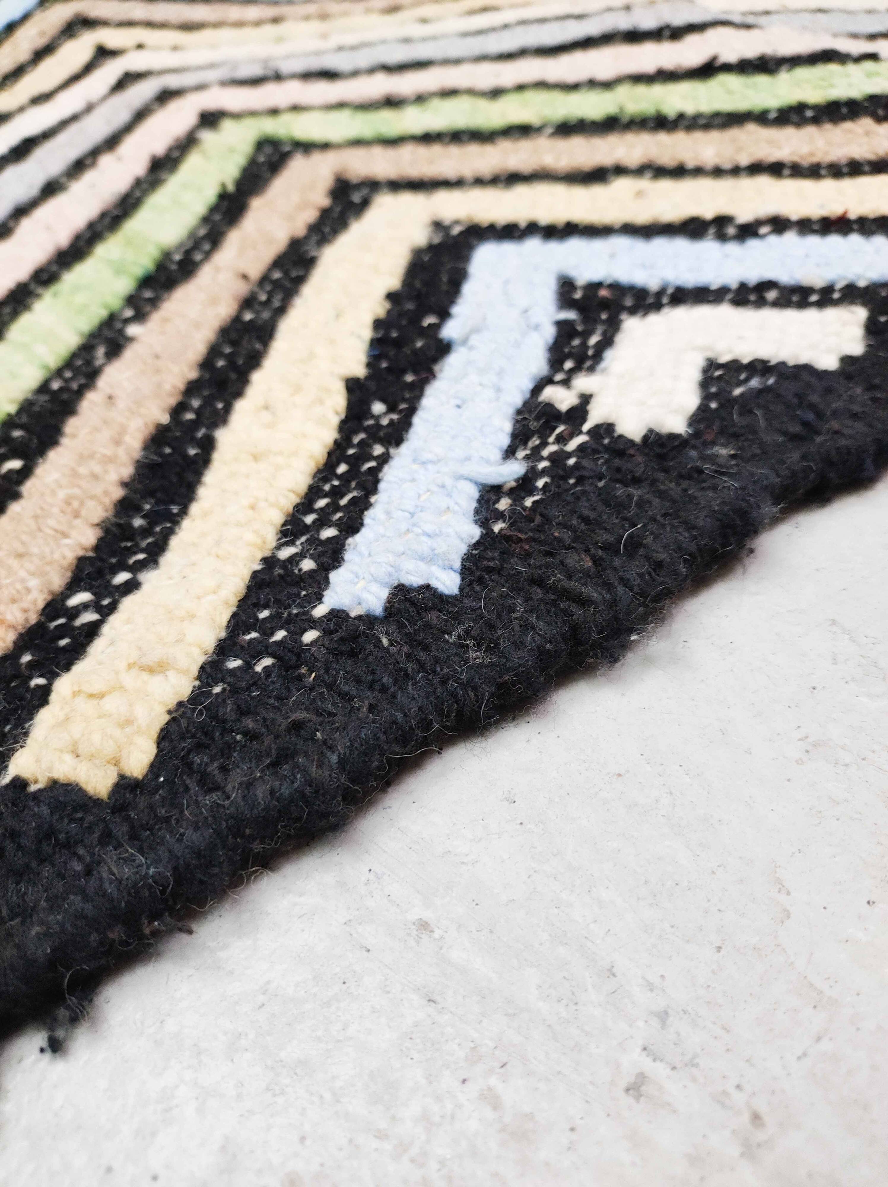 Moroccan Berber kilim Zanafi colorful new 100% wool 3.24x1.97m