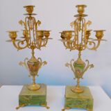 Deux bougeoires onyx