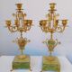 Two onyx candle holders