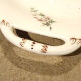 Paire d'anciens plateaux en faïence à décor floral