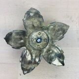 Vintage brass flower candle holder