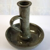 Enamelled stoneware candlestick  - circa 70