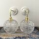 Pair of vintage wall sconces globes