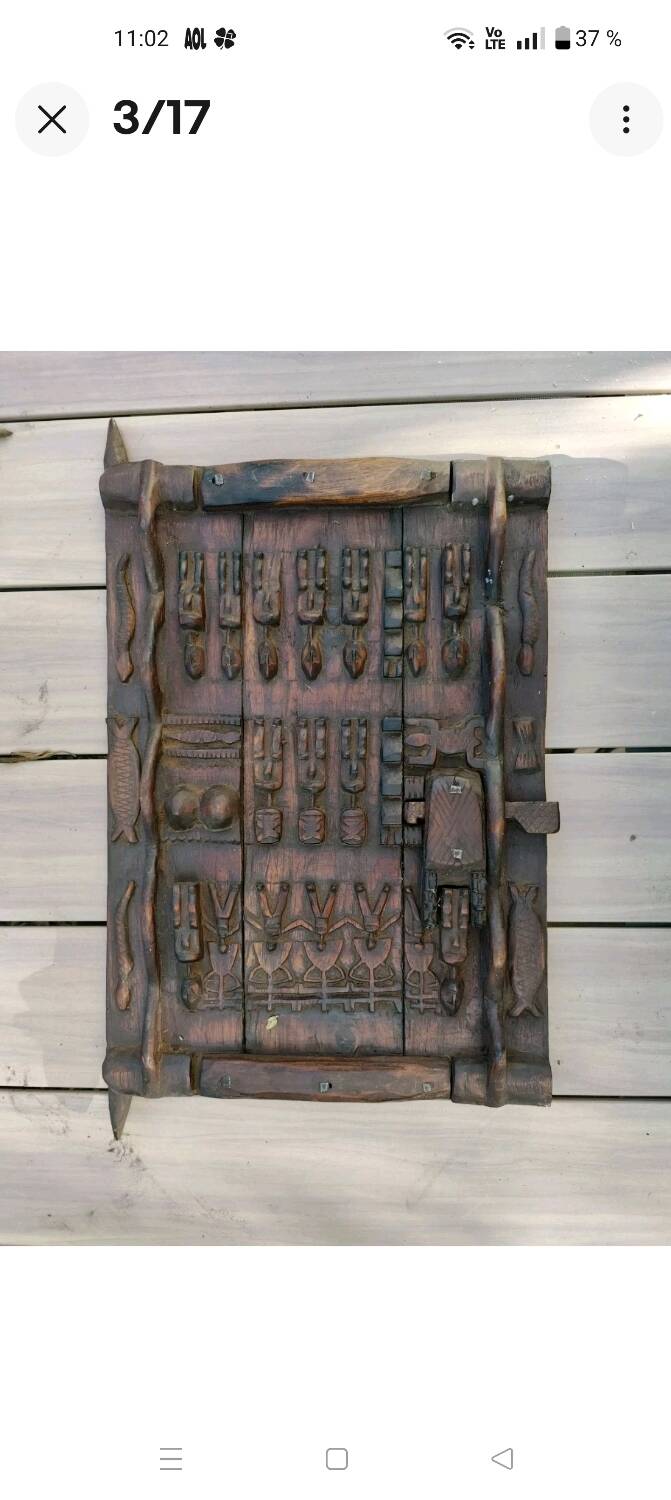 Dogon Mali Granary Door Sculpture African Art