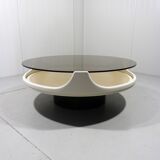 Round spce age coffee table 1960’s, Opal Möbel