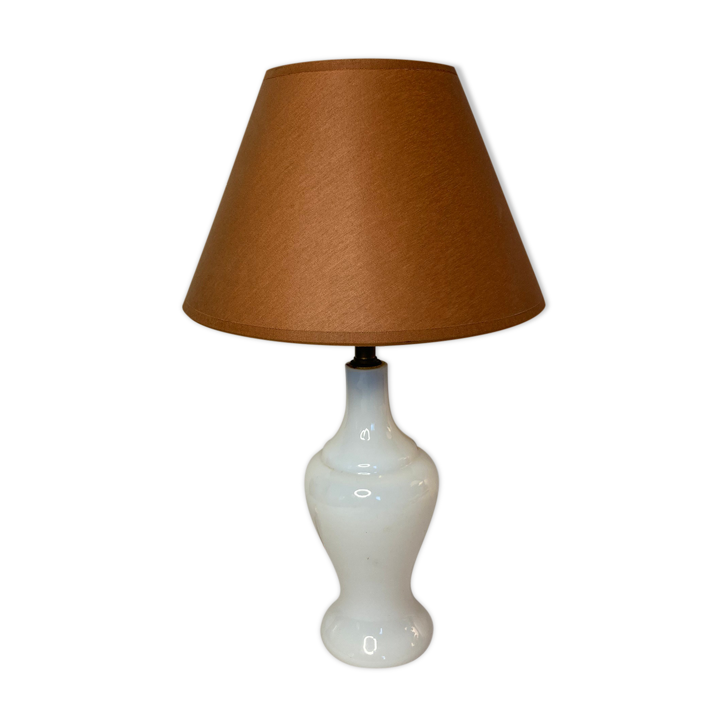Old opaline foot table lamp lampshade XXth