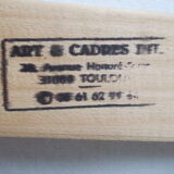 Large oil on canvas painting signed Pey Taryck abstract figures ethnic africa middle east