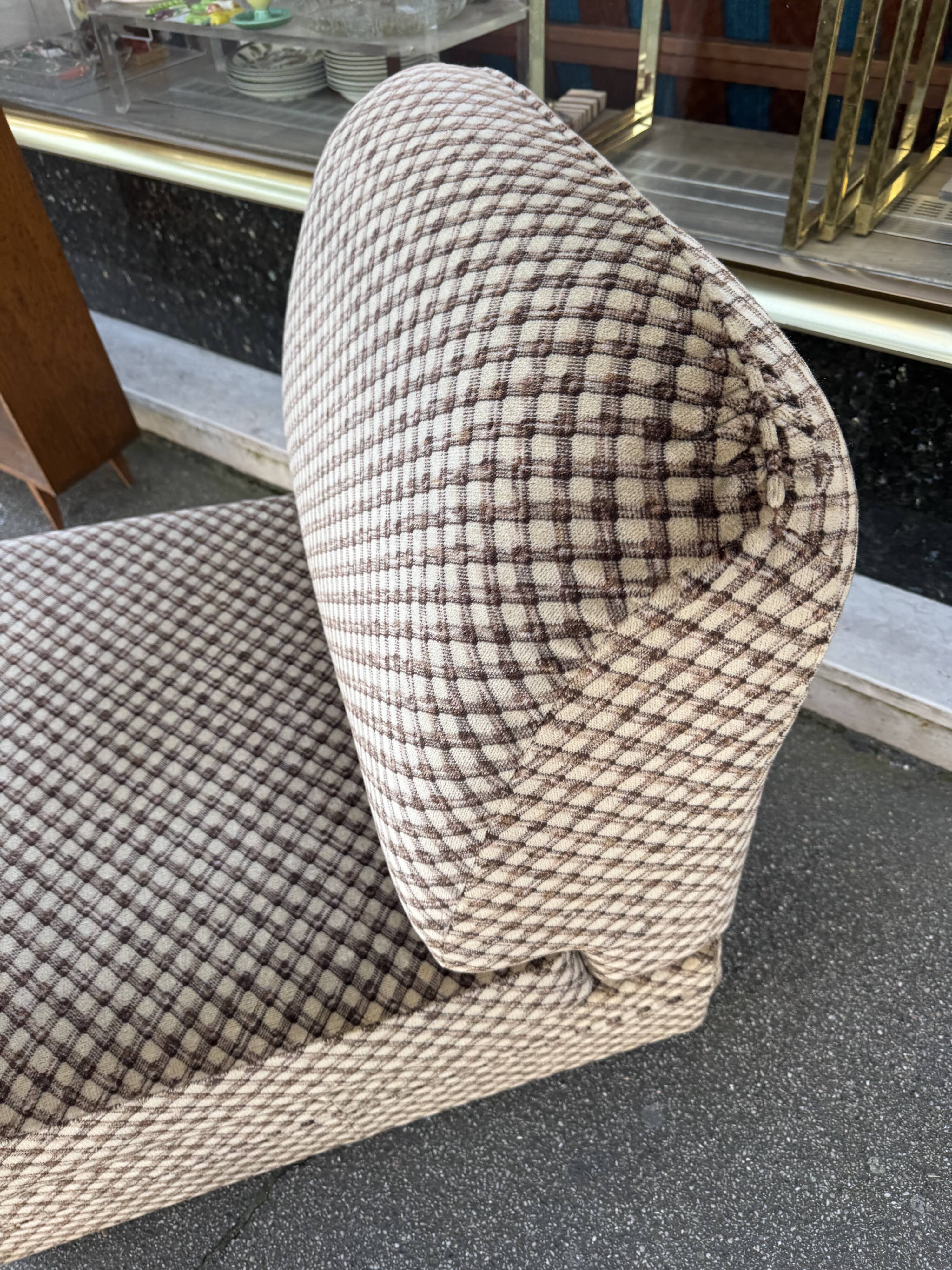 Vintage 70s geometric patterned armchair