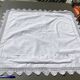 MC embroidered pillowcase with flower detailing and crocheted edge