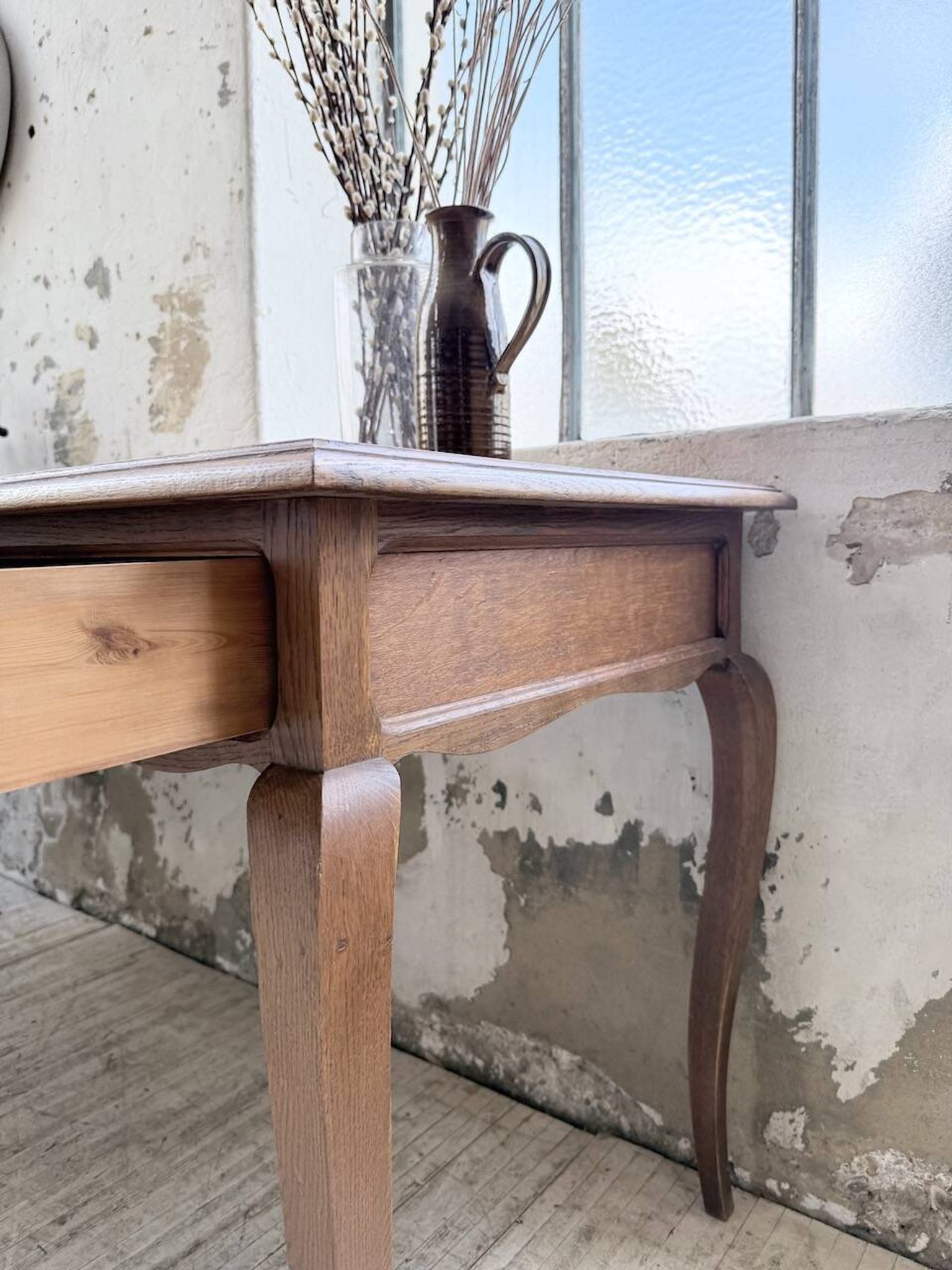 Oak console table from the 1960s.