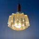 Small Mid-Century crystal glass pendant light
