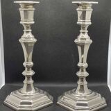 Pair of English silver-plated candlesticks from the 1950s