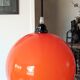 Orange opaline suspension lamp 60s
