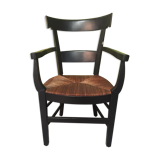 Chair mulched black lacquered cherry (brown mulch)