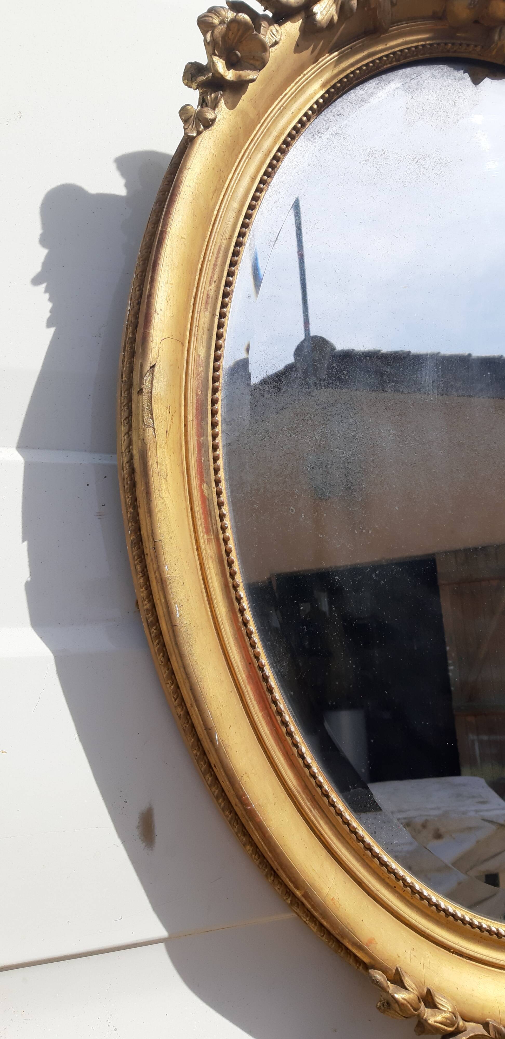 Mirror golden 19th