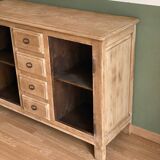 Raw wood sideboard