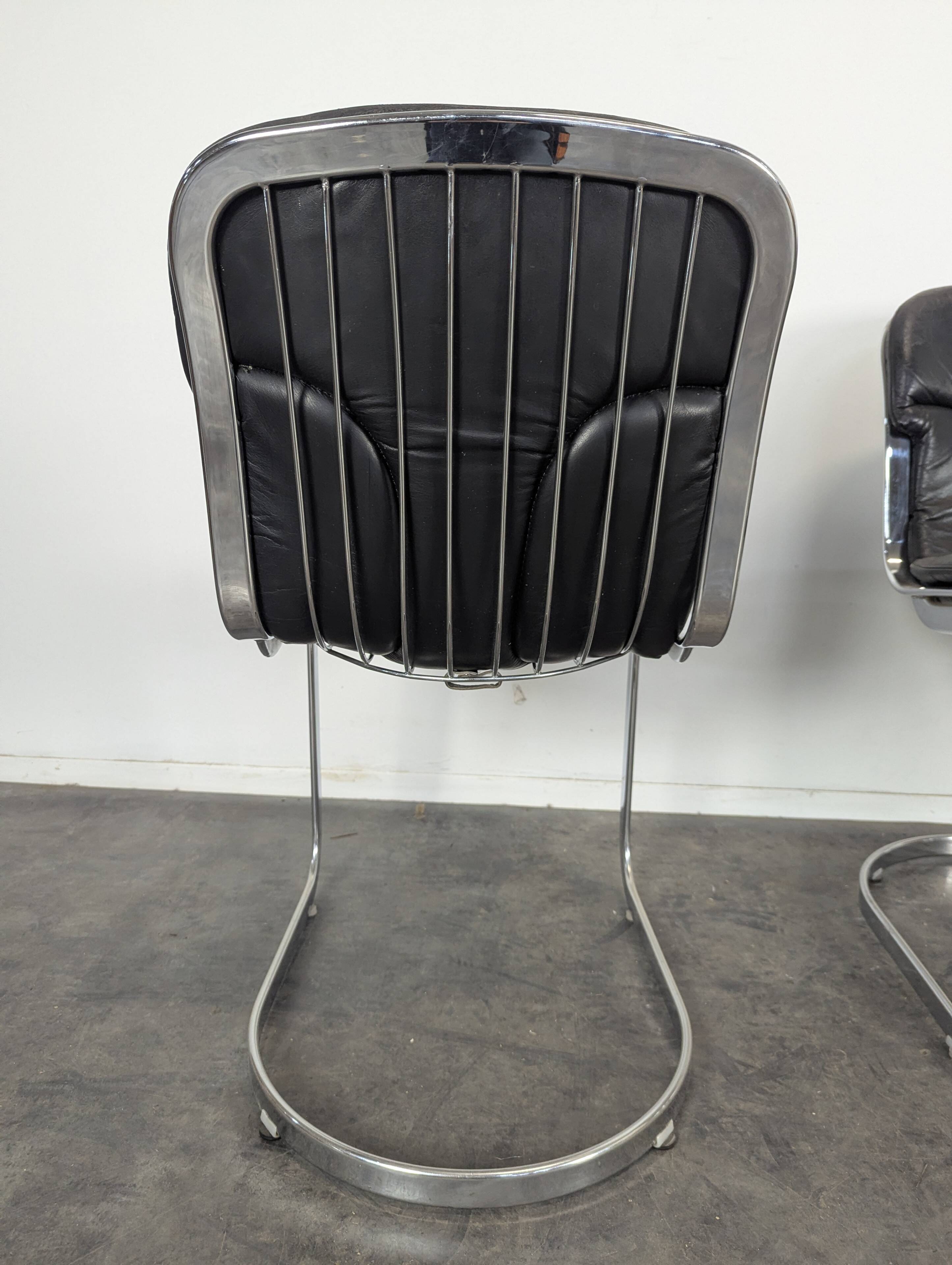 Série de 4 chaises de Willy Rizzo