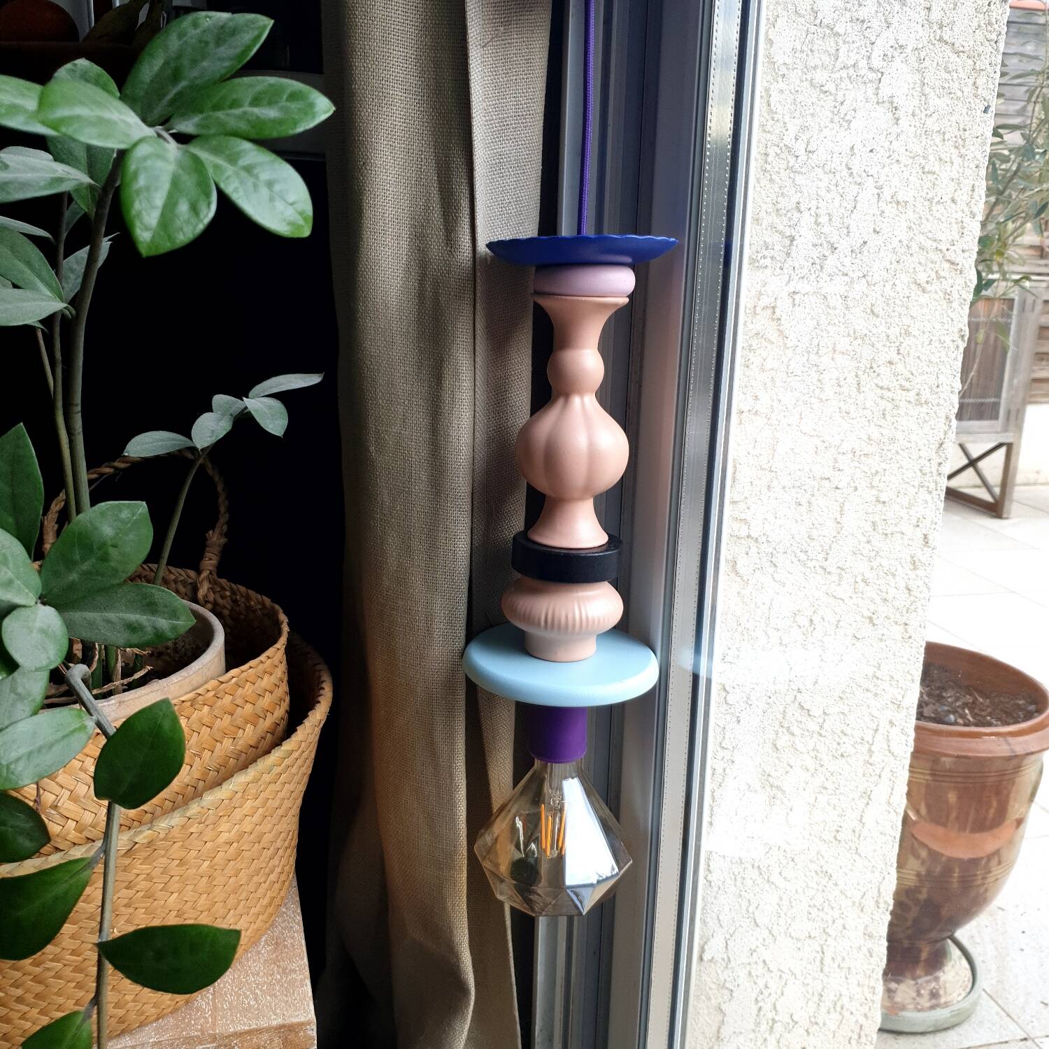 Upcycled suspension in Danish design style