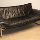 Vintage sofa by Johan Bertil Häggström for Ikéa in leather and chrome metal, 1970s