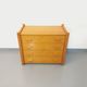Commode vintage en orme blond des années 80
