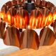 Copper pendant lamp Swiss type 810 modern mid-century by Hans Zender for Temde