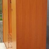 Scandinavian dressing cabinet with round mirror