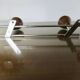 Scandinavian wall-mounted coat rack, wood and chrome-plated metal, 1960s-70s