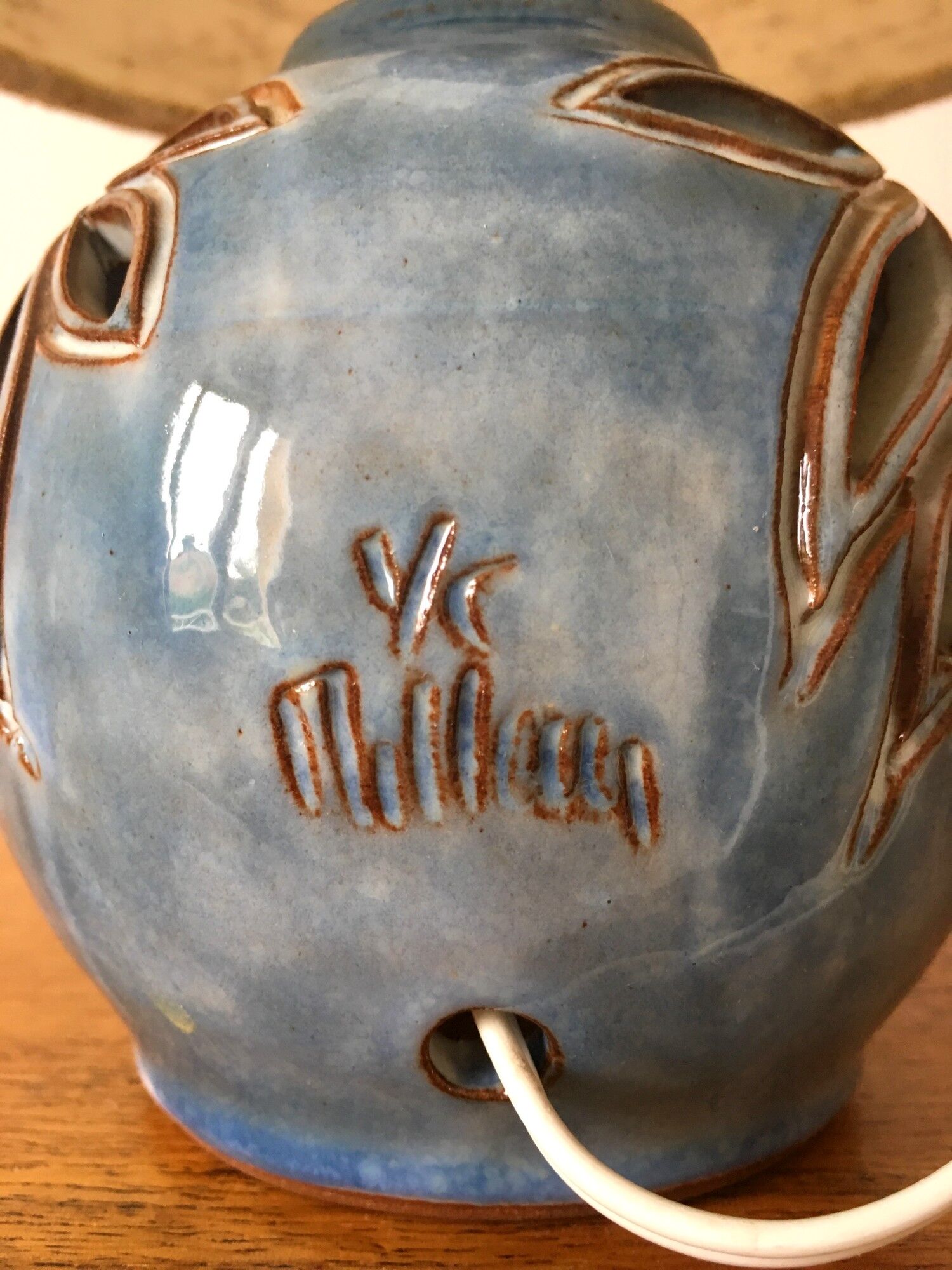 Vintage ceramic lamp by YC Millau
