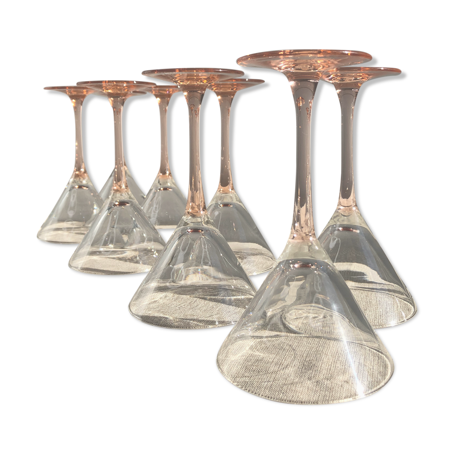 Set of 8  Luminarc Rosaline cocktail glasses