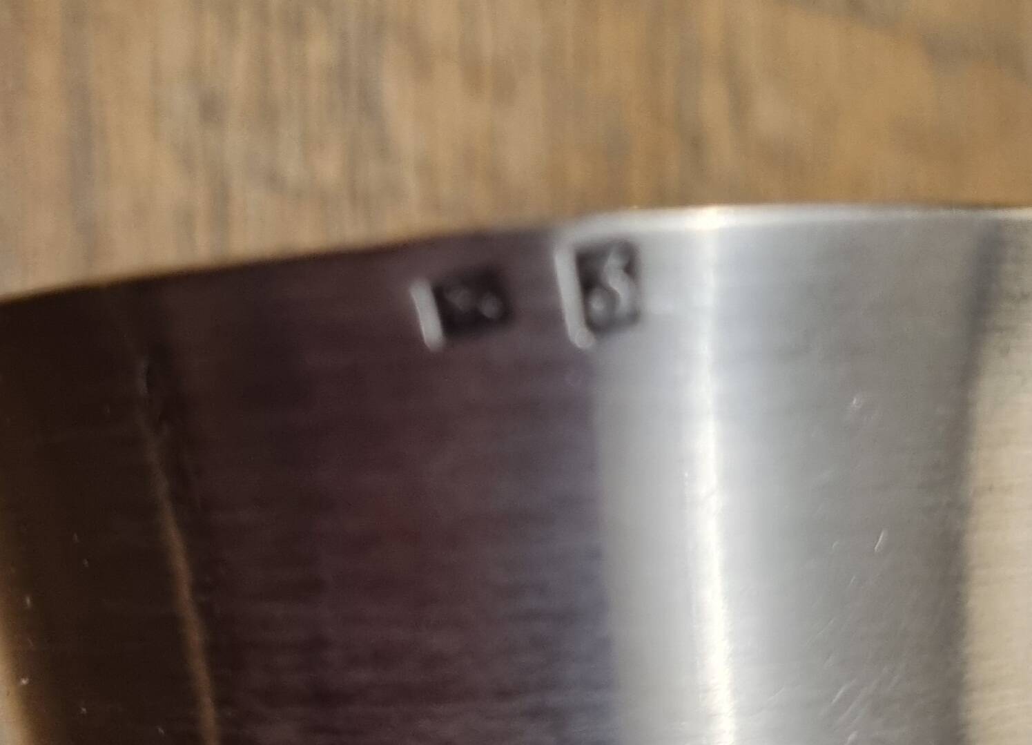 Solid silver egg cup with Lion hallmark.