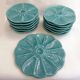 Oyster service Fish in faience barbotine 1950s