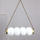 Mid-century opaline & brass pendant lamp