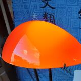 Vintage lamp in orange and white opaline