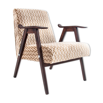 Fauteuil beige vintage, Pologne, années 1960