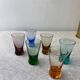 Set de six verres à liqueur colorés
