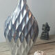 Brushed aluminium vase