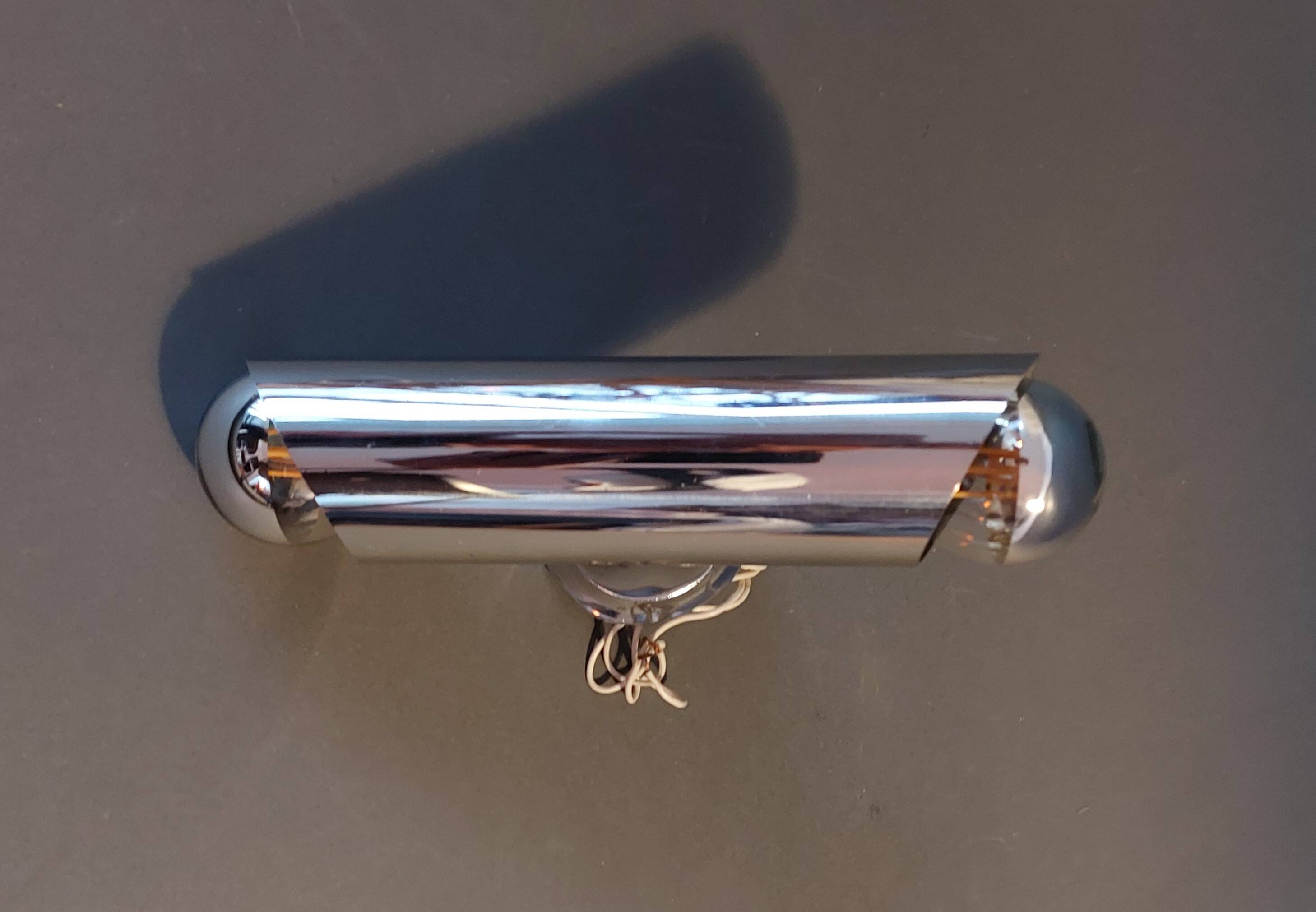 Two-light chrome wall lamp 1970.
