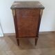 pretty Louis XVI Style bedside cabinet - 1 drawer - 1 Elm Burl marble tray door