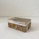 Vintage 60s rectangular onyx alabaster jewelry box
