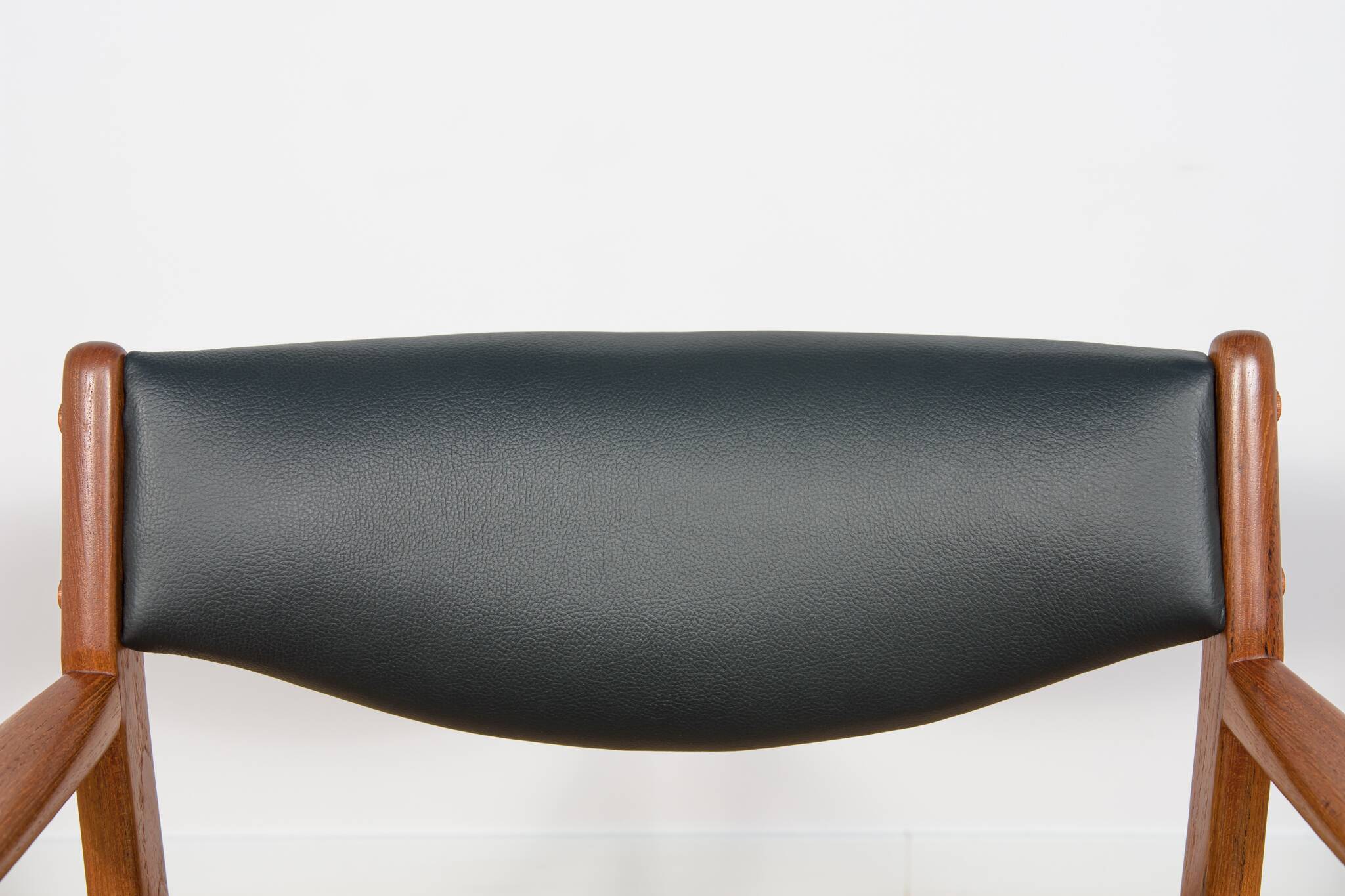 Mid-Century Teak & Leather Armchair, Denmark, 1960s