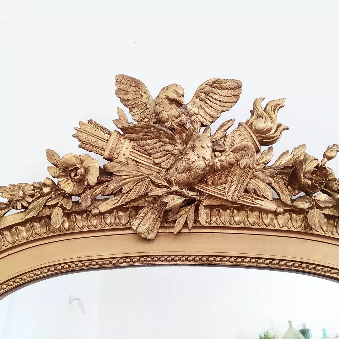 Napoleon III mirror decorated with birds