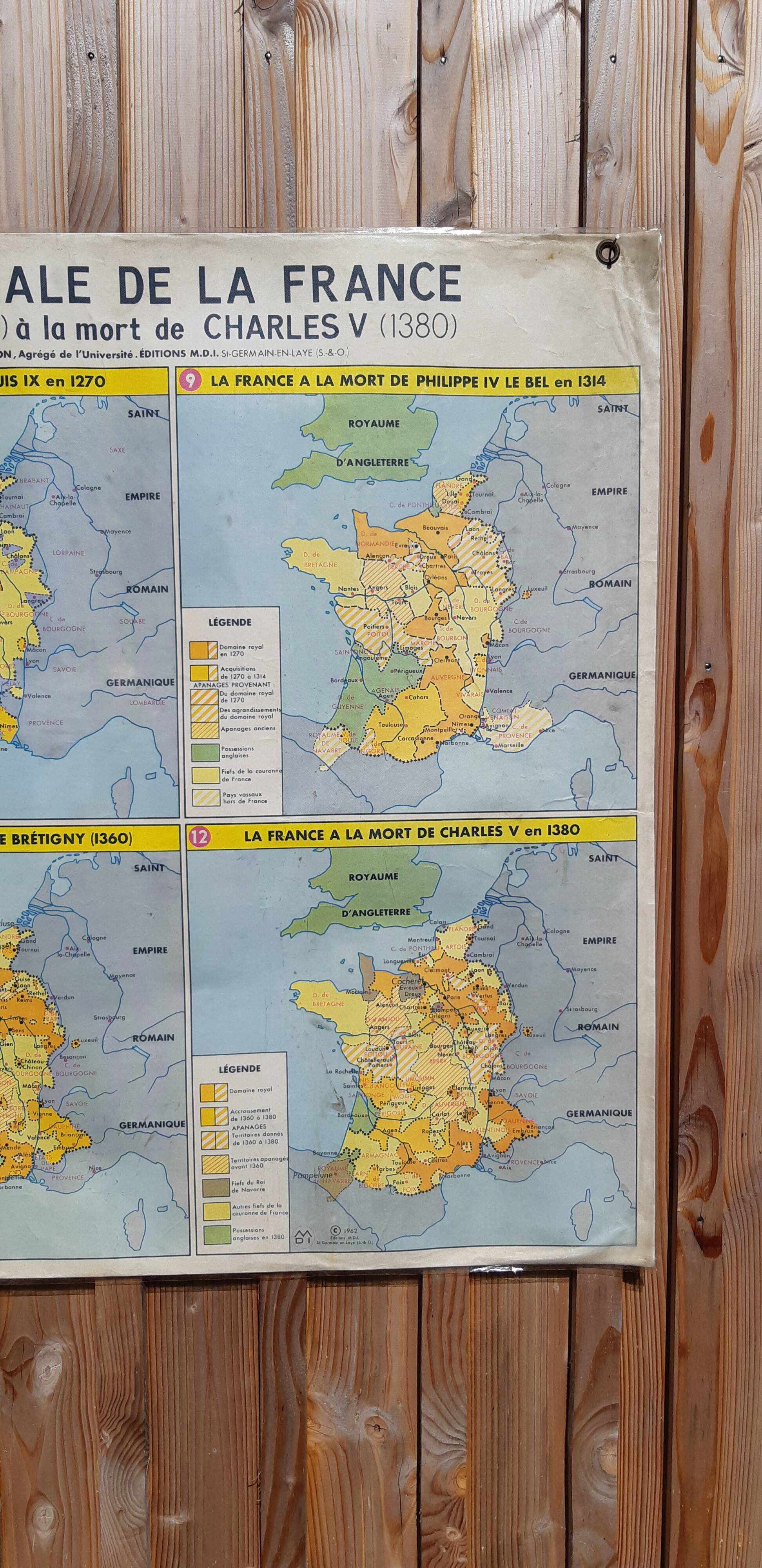 School map "The territorial formation of France"
