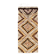 Vintage Hand-Knotted Tulu Runner Rug with Geometric Diamond Design in Cream, Brown and Orange, 100% Wool