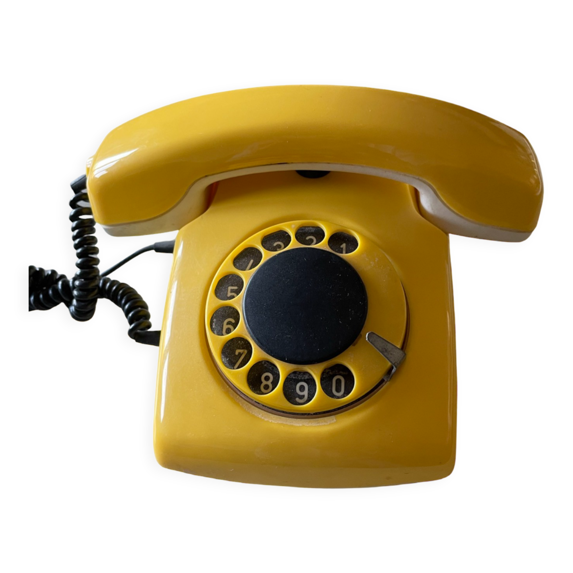 Yellow vintage phone