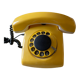 Téléphone vintage jaune