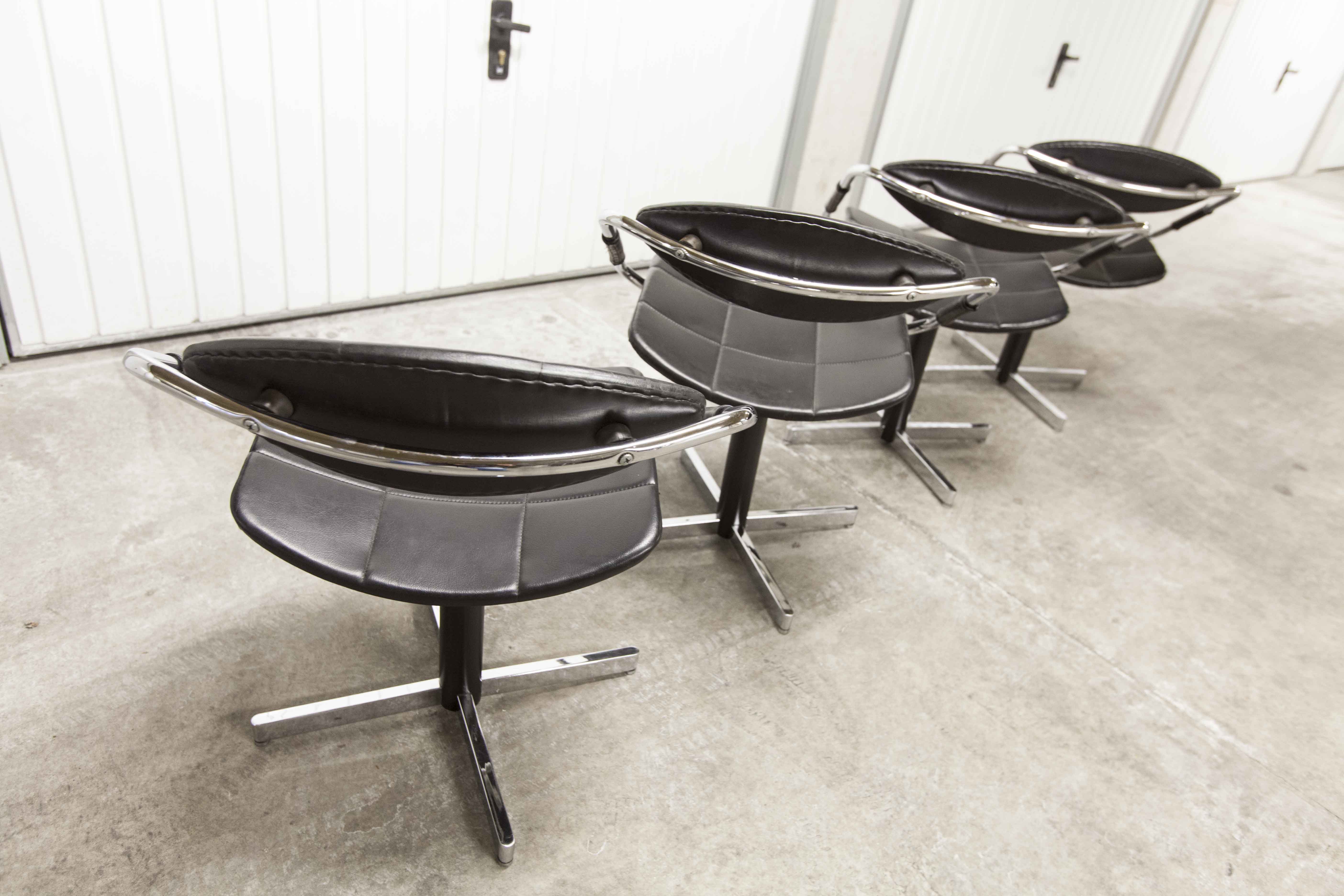 Set of 4 chairs armchairs Steiner model unesco 1962