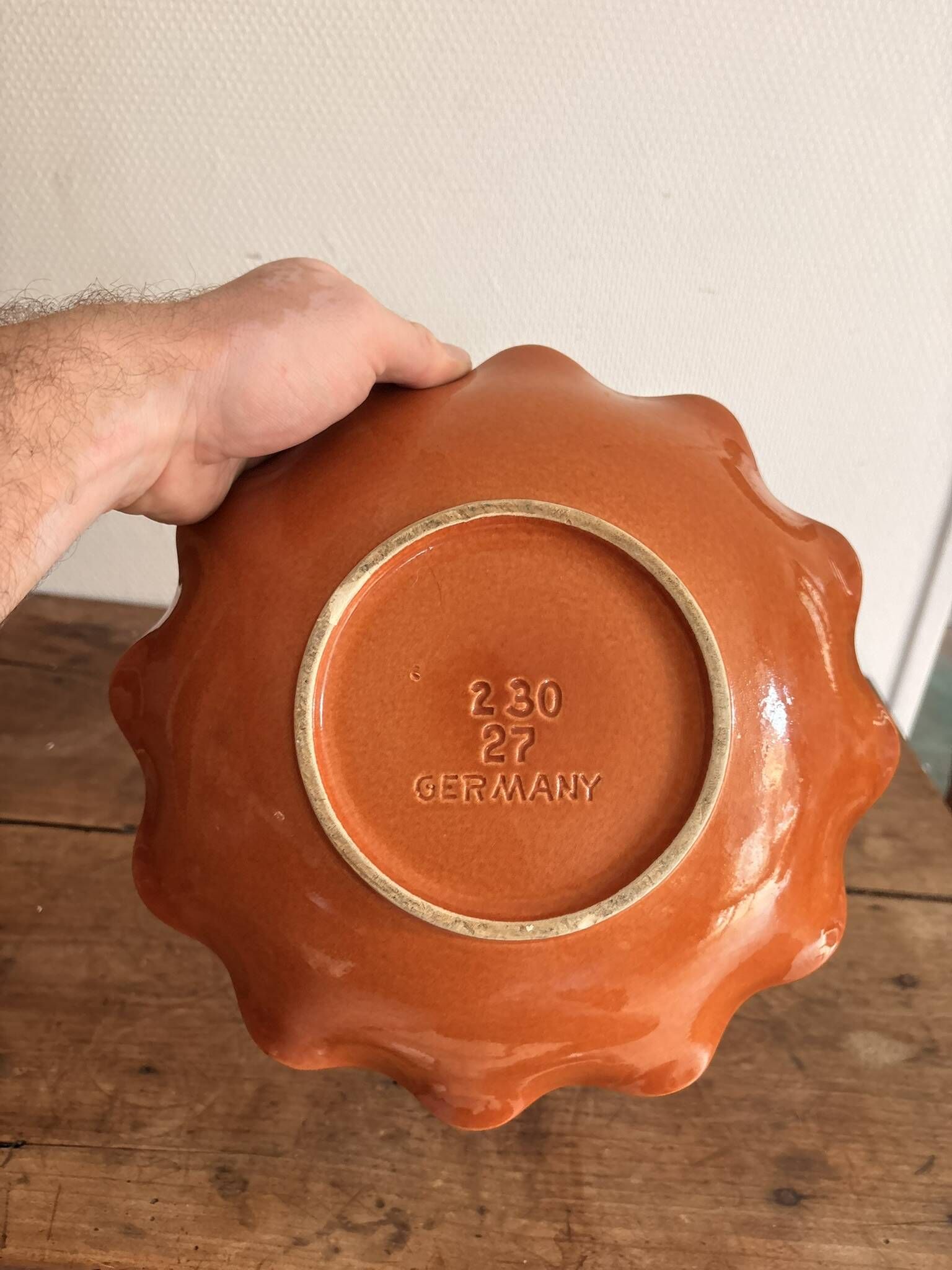 Bowl Coupe Basket West Germany Pottery Fat Lava Carstens Scheurich G