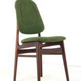 Ensemble de 6 chaises de salle à manger en teck hollandais design vintage